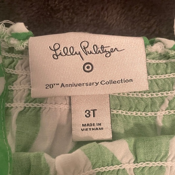 Lilly Pulitzer Green Leaf Print Kids Romper - Picture 2 of 3